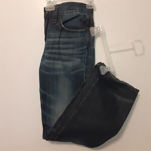 Buckle Men's Straight Jeans - Dark Blue